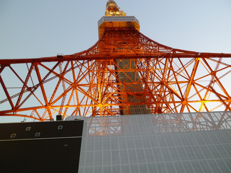 ライトアップ後の東京タワー