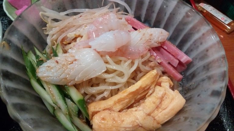 東平軒の中華冷麺のアップ