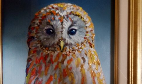 船岡和代さんのダイダイフクロウ