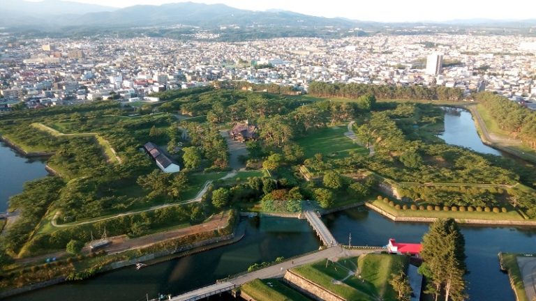 五稜郭タワーから見た五稜郭