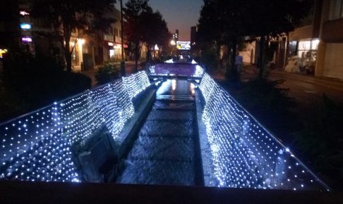 第二回、星川夜市のライトアップされているシーン4