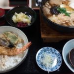 木村屋（贅沢鍋焼きうどん、天丼付き）でランチパスポートメニューを食べた