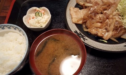 川仁（万平公園の近く）の焼肉定食（豚肉）